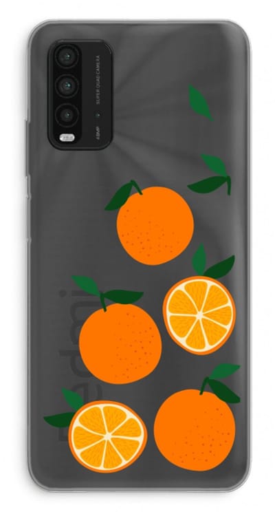 Case Company® - Hoesje geschikt voor Xiaomi Redmi 9T hoesje - Will you be my clementine - Soft Cover Telefoonhoesje - Bescherming aan alle Kanten en Schermrand