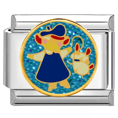 Quiges - Schakel - Bedel - 9mm - charms - Meisjes spelen met speelgoed - Geschikt voor - armband - Schakelarmband - italy bedels armband