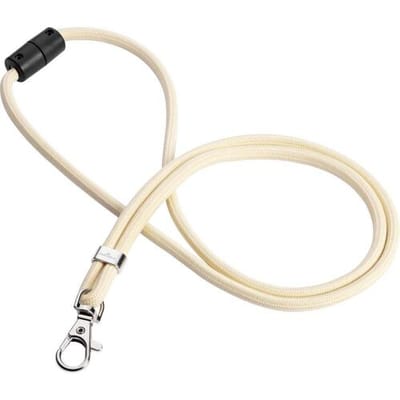 DURABLE textielband gerecycled PET met karabijnhaak, 460 mm, beige, 10 stuks