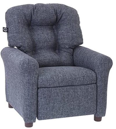 Traditionele kinderfauteuil voor peuters | Grijze stof | Comfortabel en veilig