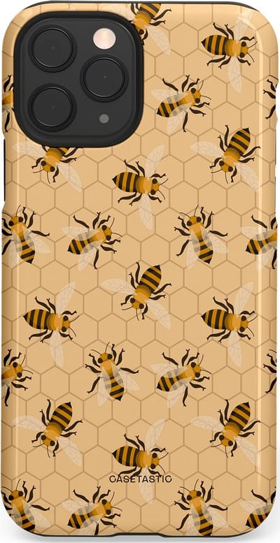 Casetastic Hoesje Geschikt voor Apple iPhone 11 Pro - Stijlvolle Beschermende Duo-layer Case - Zomer Bijen Look