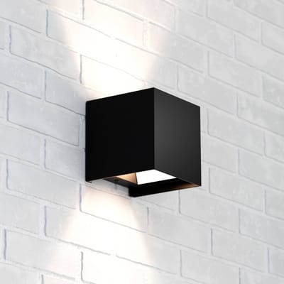 MCJ Zuza 2 wandlamp, zwart, metaal, vier vleugels, 10 cm, G9