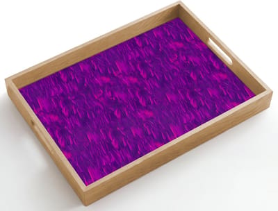 Dienblad hout 50x35 cm - Schootdienblad - Olie - Verf - Texturen - Fel - Borrelplank rechthoek - Plateau dienbladen