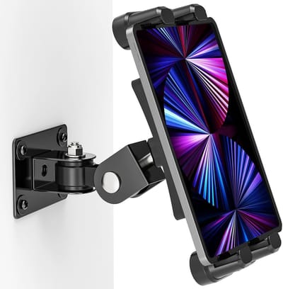 Verstelbare Tablet Wandbeugel voor 4.7-12.9 inch Schermen, Ideaal voor iPad en Galaxy Tab, Perfect voor Thuis en Auto