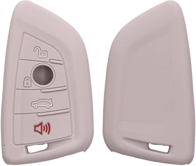 kwmobile autosleutel hoesje geschikt voor BMW 3-knops Smart Key autosleutel hoes - TPU autosleutel behuizing - Beschermende auto sleutel case - Sleuteletui in lila wolk