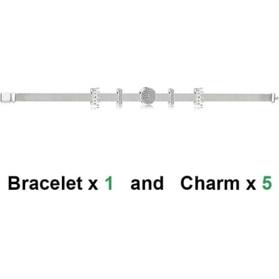 S925 Zilverkleur Bedelarmband Set DIY Armband met Bedels Luxe Originele Damesarmband Bedels Sieraden Cadeaus voor Vrouwen 21cm zilver