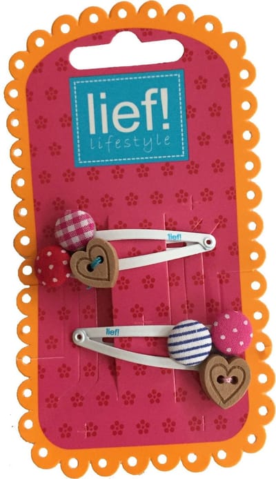 Houten hartje haarspeldjes Wit - Lief Lifestyle