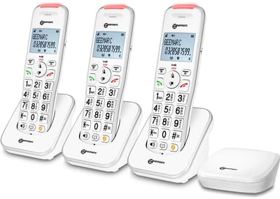 Geemarc Liberty 200 Trio DECT telefoon – 3 handsets – versterkt geluid
