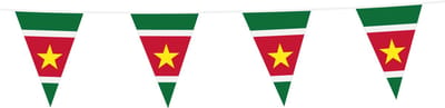 PE vlaggenlijn slinger Suriname, lengte 10 meter