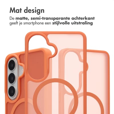 imoshion Hoesje - Geschikt voor Samsung Galaxy S26 - Color Guard Backcover met Magnetische Ring - Oranje