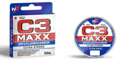 Colmic C3 MAXX Fluor Carbon Fluorocarbon 25/00 Lijn Onderlijnmateriaal Sterke Fluo Vislijn Onderlijn