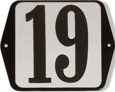 Huisnummer standaard nummer 19