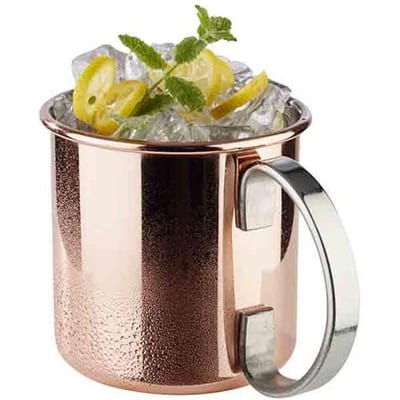 GGM Gastro (6 Stück) Becher - MOSCOW MULE - 450ml - Kupfer - mit Chrom-Henkel