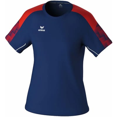 Erima Evo Star T-Shirt Dames - Marine / Rood | Maat: 34