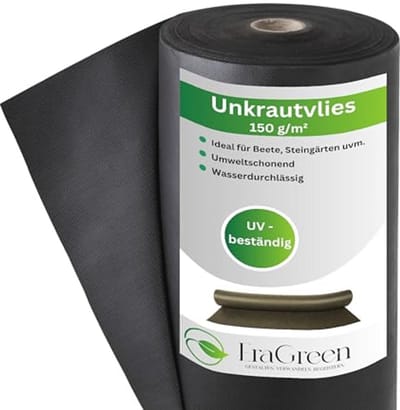 onkruiddoek 150 g/m² - waterdoorlatend en UV-stabiel - ideale onkruidmat voor tuin en bloembed