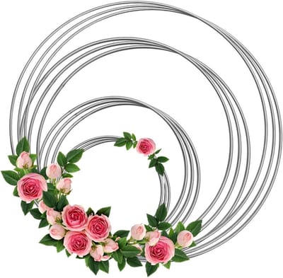 12 Stuks Metalen Ringen van 10/12/15/20 cm voor DIY Decoraties, Bruiloftsgarlandes, Dromenvangers en Tafelversiering