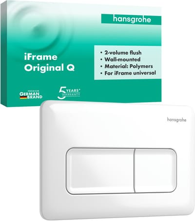 Hansgrohe IFrame Original Q Drukplaatvoor - dualflush - wit