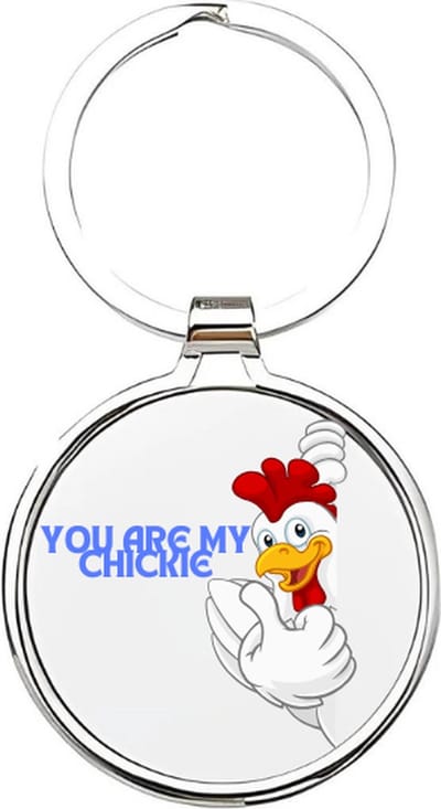 Akyol - kippen Sleutelhanger - Kippen - dierenliefhebbers - kip - chicken - boerderij - boerderijdieren - haan - dierendag - vogel - vogelliefhebbers - kuiken - hanen - chickie - huisdieren - keychain - sleutelhanger voor je vriendin - 4 x 7,5 CM