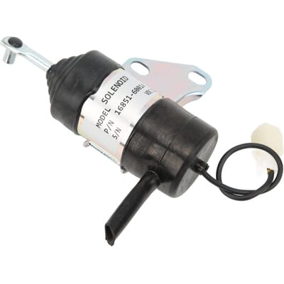 Solénoïde d'arrêt de carburant Alliage d'aluminium 12VDC Solénoïde d'arrêt de carburant pour Kubota RTV900T RTV900R B7410D BX1500D