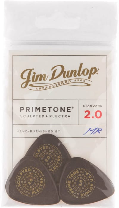 Jim Dunlop Primetone - Plectrums - Standard Smooth - Player's Pack 3 Stuks - 2,00 mm