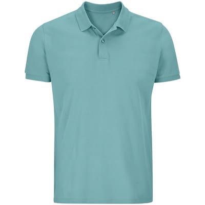 SOLS Heren Planet Piqué Biologisch Poloshirt (Zwembad Blauw)
