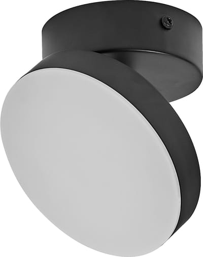 LEDVANCE Decor Spot Moon Lamp zwart, 1 verstelbare lampkop, 5.5 W, 280 lm, 3000 K, metalen behuizing, functioneel en minimalistisch ontwerp, eenvoudige montage, LED niet vervangbaar