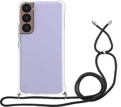 Hoesje Geschikt Voor Samsung Galaxy S22 Plus Hoesje transparant met Koord - Hoesje Geschikt Voor Samsung Galaxy S22 Plus hoesje draagkoord - Goedkoop - Necklace - Neckstrap - Telefoon koord - Telefoonhoesje met koord