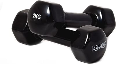 Vinyl Korte Halters Set van 2 x 2 kg voor Fitness en Krachttraining