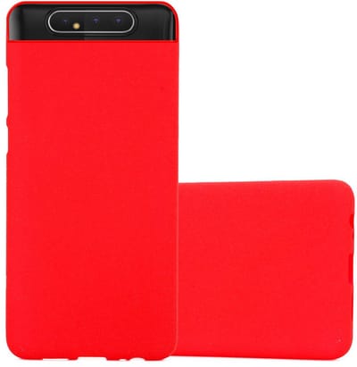 Cadorabo Hoesje geschikt voor Samsung Galaxy A80 / A90 4G in FROST ROOD - Beschermhoes gemaakt van flexibel TPU silicone Case Cover