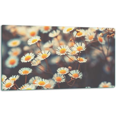 TMK ArtDeko - Snijplank Glas - 52x30 - Kleurige Bloemen - Veilig en Duurzaam