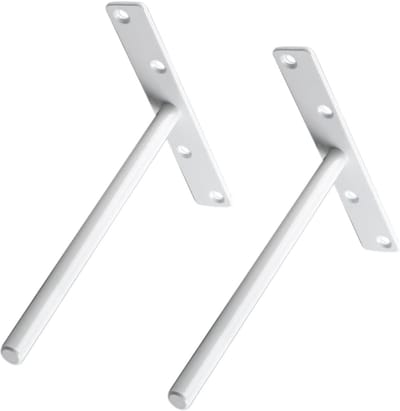 Zwevende Plank Beugel - Verborgen Steunen - Ruimte Besparen - Verborge Ontwerp - 200mm - Wit