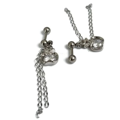 Aramat Jewels | Piercings | Stalen Helixpiercing met Hanger | | | |6mm | Staal | Volwassenen | Verkleurd niet