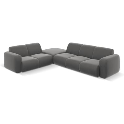 6-zitshoekbank Lola velvet links | Windsor & Co