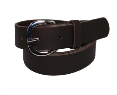 100% leer- 3 cm breed - Damesriem - donkerbruin - taillemaat 80 cm.