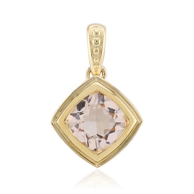 Cavill - Gouden Hanger 9K Geelgoud - AAA Marropino Morganiet 1,585 Karaat - Antiek Cushion Cut Edelsteen - Luxe Sieraad van Mozambique