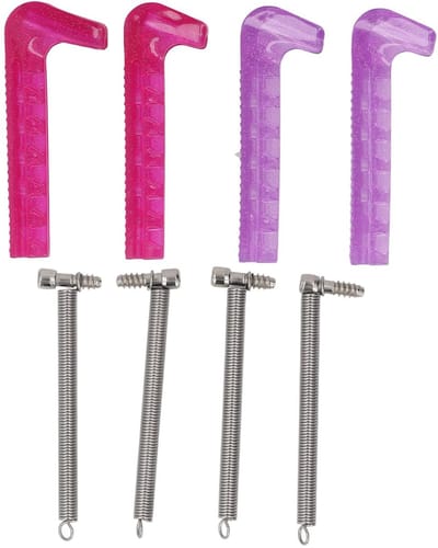 ZEYNOMAX- Schaatsbeschermers - Duurzaam Plastic - Kunstschaatsen/IJshockey - Verstelbaar - 4 Stuks - Twee-kleurig Design - Bescherming voor Blades - Schaatsbescherming