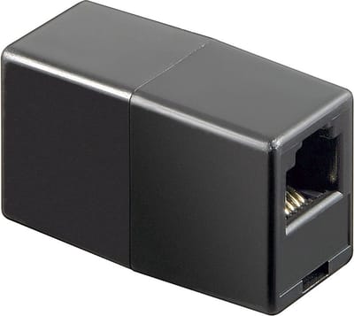 Goobay 50593 adapter RJ11/RJ14 Zwart