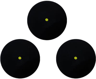 Squashballen - Trainingsballen Rubberen Ballen - Sporten en Spelen - Lage Snelheid Gele Stip - 39 mm - Zwart