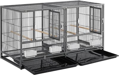 DailySupplies® Vogelkooi - Papegaaienkooi - Vogelkooien voor Binnen - Zwart