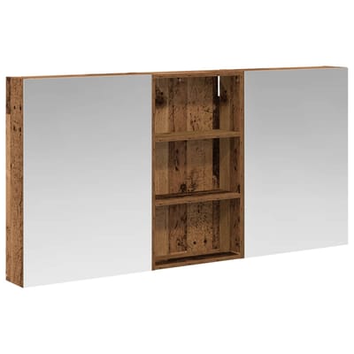 vidaXL - Badkamerkast - set - 3 - st - 140 - x - 14,5 - x - 70 - cm - Bewerkt - hout