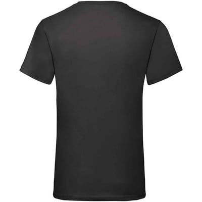 Fruit of the Loom Heren Waarde V Hals T-shirt (Zwart)
