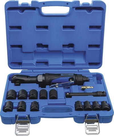 Lucht ratelsleutelset 1/2" met 12-dlg. accessoires en krachtige koppel tot 102 Nm