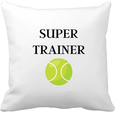 Akyol - super trainer Kussen hoes - Sport - coach - tennisbal - trainer - geschenk - verjaardag - love gift - 40 bij 40 cm