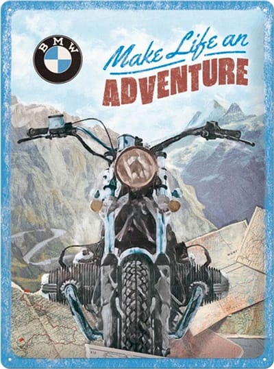 Metalen Bord 30x40 cm BMW Make Life an Adventure