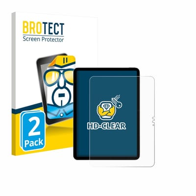 BROTECT - Screenprotector voor Apple iPad Air 11" M4 2026 (Portret-Modus) - Folie Beschermfolie transparant 2 Stuks