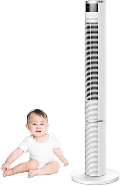 Mobiele Airco - Verdampende Koeler Ventilator - Persoonlijke Koeling - Brede Hoek Schuddend Hoofd - 29x29x90cm - Wit