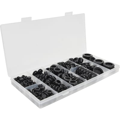 170 Stuks Rubberen Doorvoertules Flexibel Handig Hittebestendig Slijtvast Oogring Pakking voor Automotive white