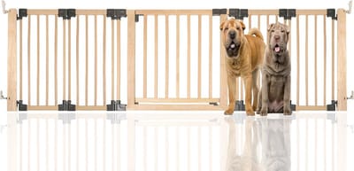 Bettacare Houte Flexibele Hondenhek, Tot 256cm Breed, Hout, 76cm Hoog