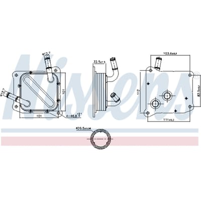 Olie radiator, automatische versnellingsbak NISSENS 91181