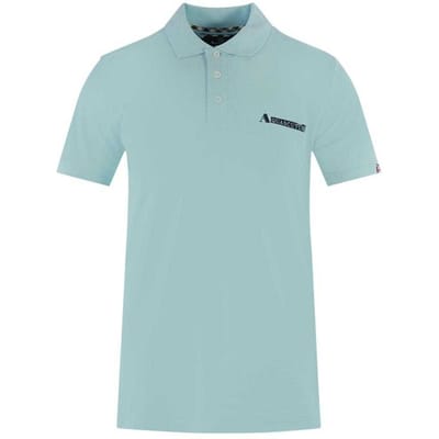 Aquascutum Unisex Volwassen Gecodeerde Logo Polo Shirt (Lichtblauw)